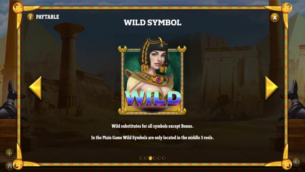 Cleopatra’s Fortune Wild Symbol Paytable