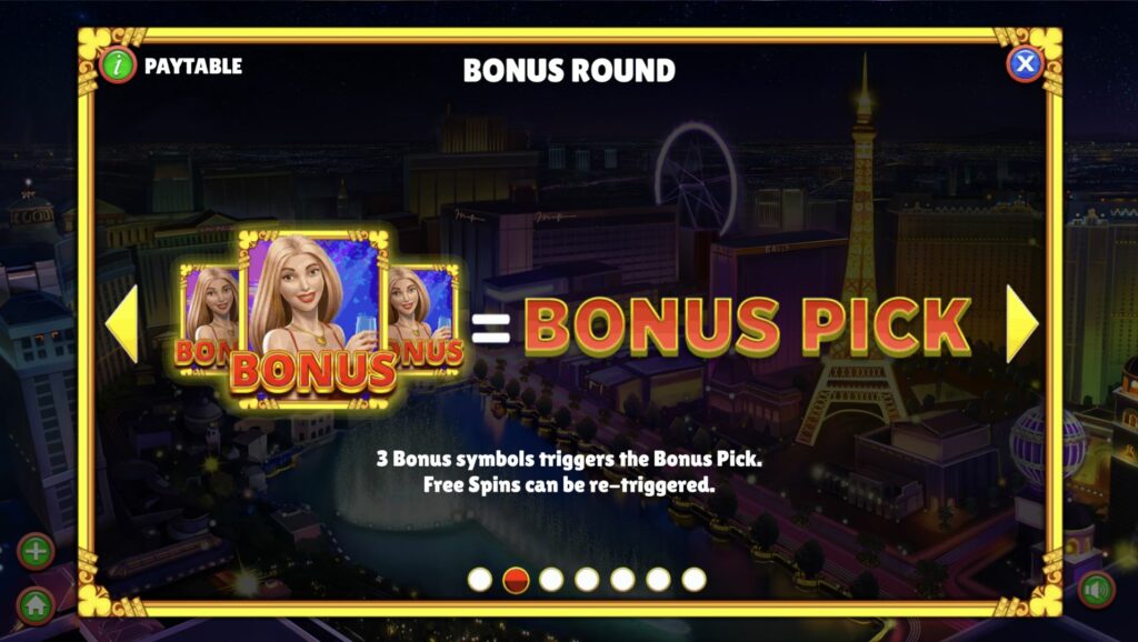 Winning Vegas bonus round