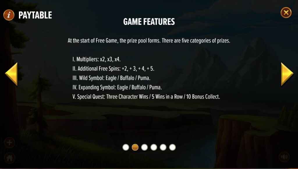 buffalo bounty game features